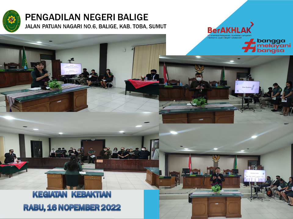 KEGIATAN KEBAKTIAN PENGADILAN NEGERI BALIGE